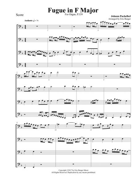 Fugue in F Major for Trombone or Low Brass Quartet image number null