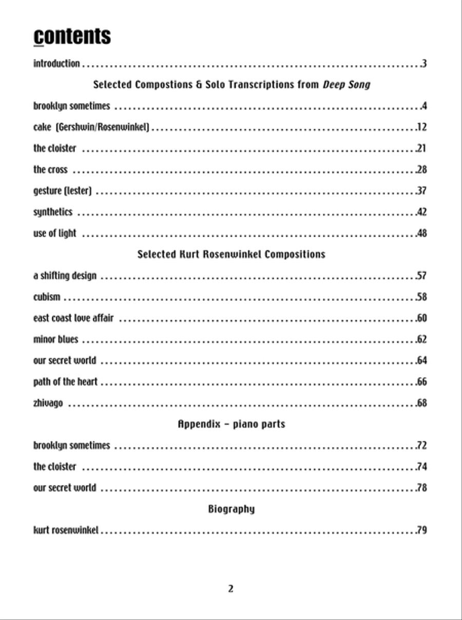 Kurt Rosenwinkel Compositions Electric Guitar scores gallery preview page 3