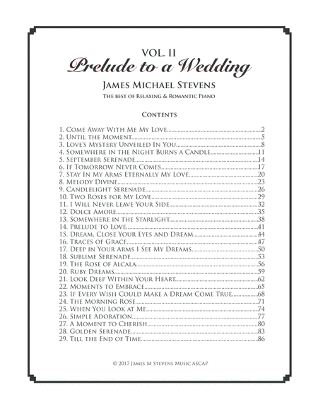 Prelude to a Wedding, Vol. II - The Best of Relaxing & Romantic Piano image number null