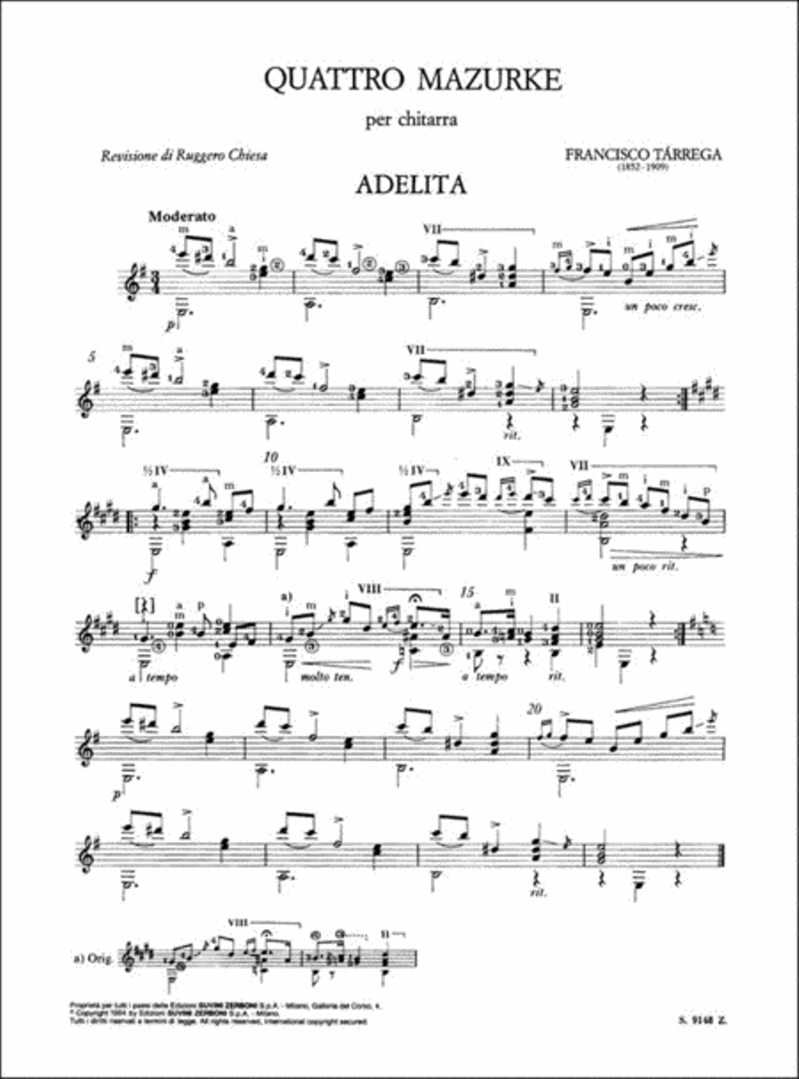 Quattro Mazurche Per Chitarra (7) Guitar scores gallery preview page 2