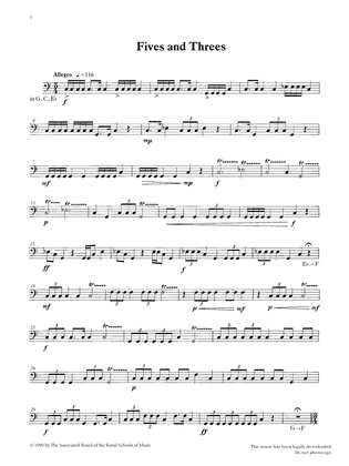 Fives and Threes from Graded Music for Timpani, Book III