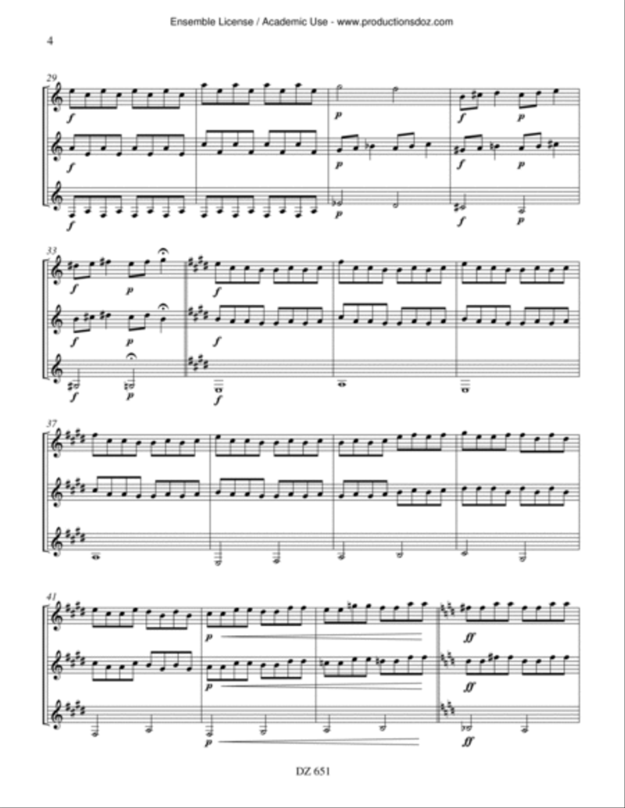 Bavardages, Plaisanterie Guitar Ensemble scores gallery preview page 4
