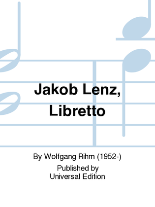 Book cover for Jakob Lenz, Libretto