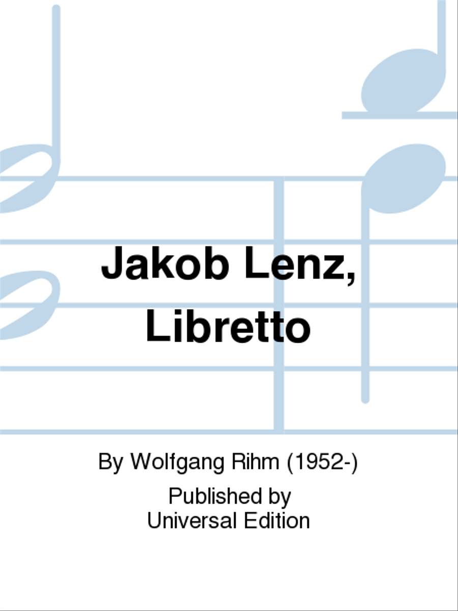 Jakob Lenz, Libretto Jakob Lenz, Libretto Libretti scores gallery preview page 1