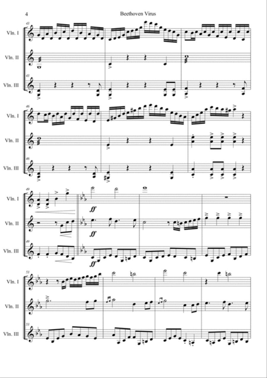 Beethoven Virus Violin scores gallery preview page 4