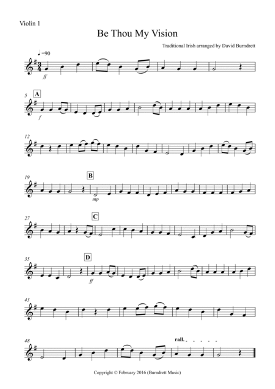 Be Thou My Vision for String Orchestra String Quartet scores gallery preview page 4