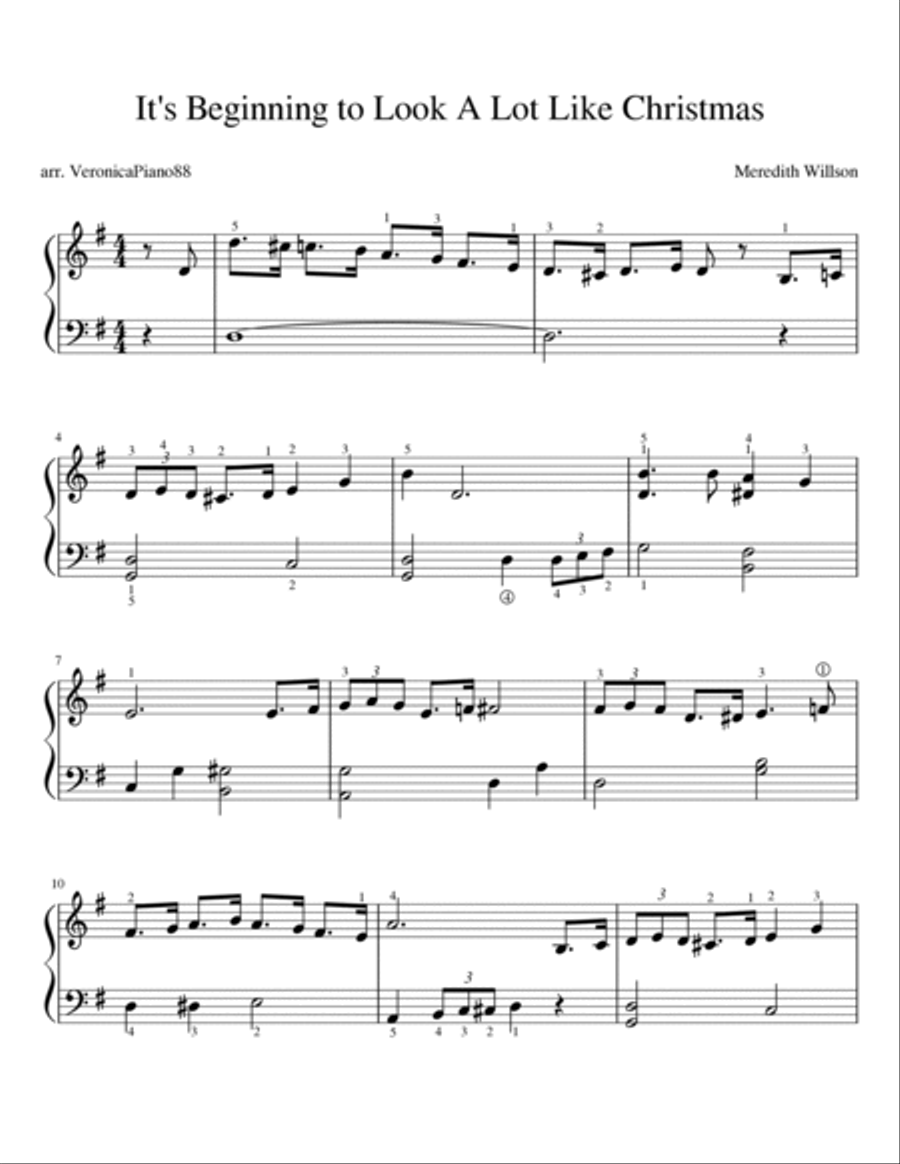 It's Beginning To Look Like Christmas Piano Solo scores gallery preview page 2