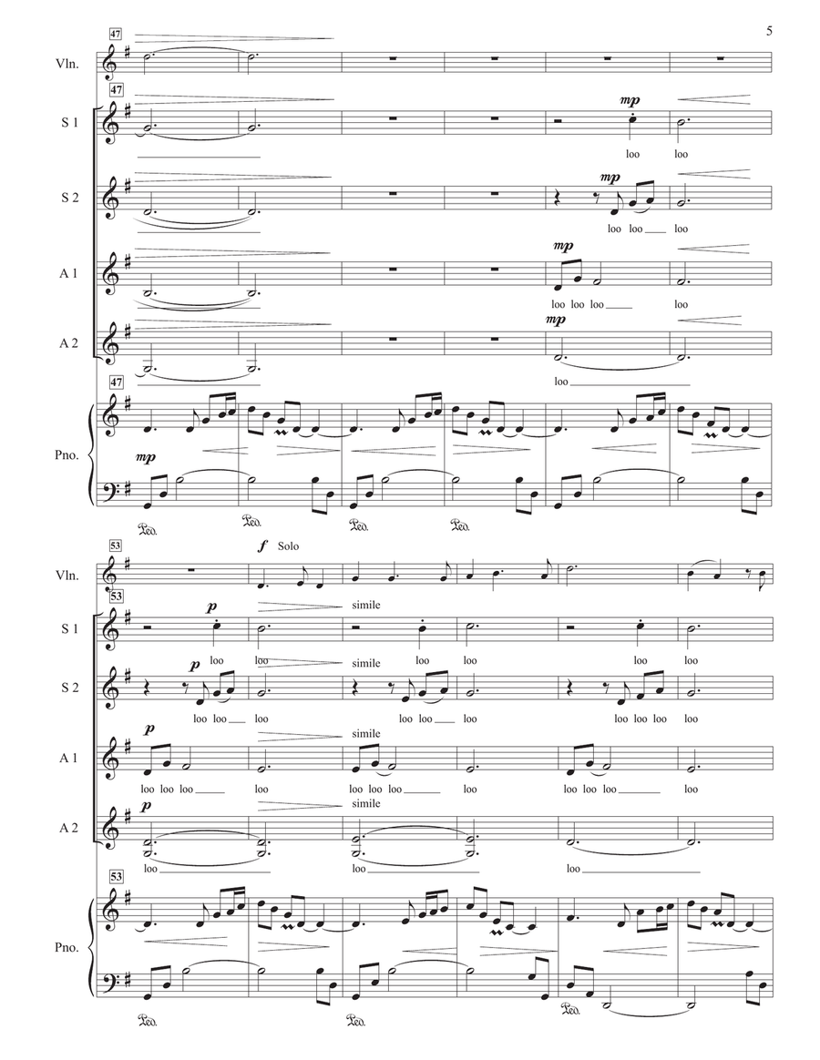 Skye Boat Song SSAA scores gallery preview page 5