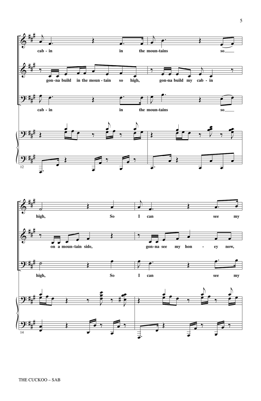 The Cuckoo 3-Part scores gallery preview page 3