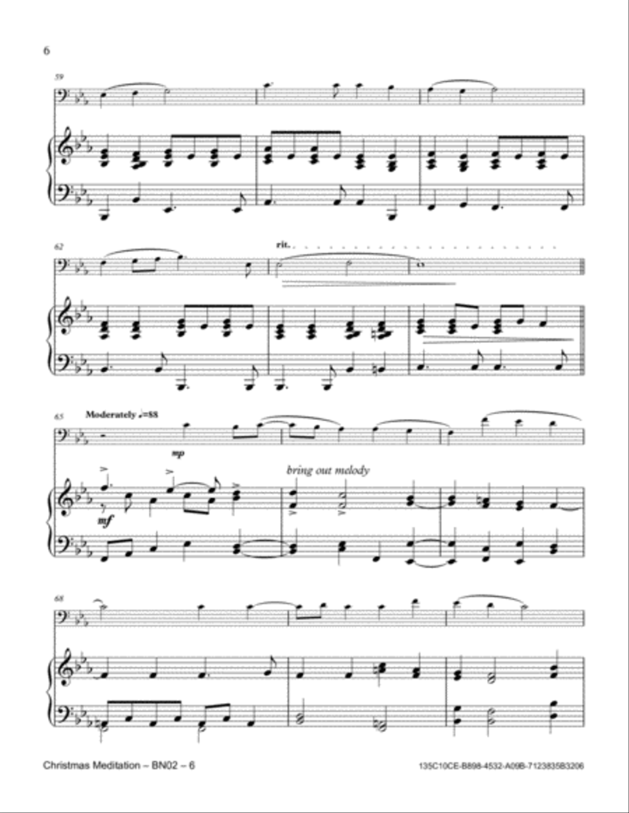 Christmas Meditation Bassoon scores gallery preview page 6