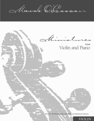 Book cover for Miniatures (violin solo part - violin and piano)