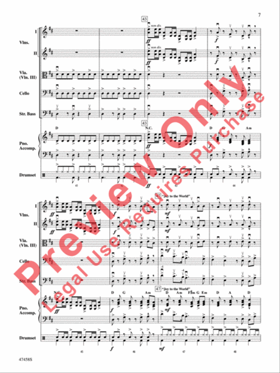 Hoedown at the Holidays String Orchestra scores gallery preview page 8