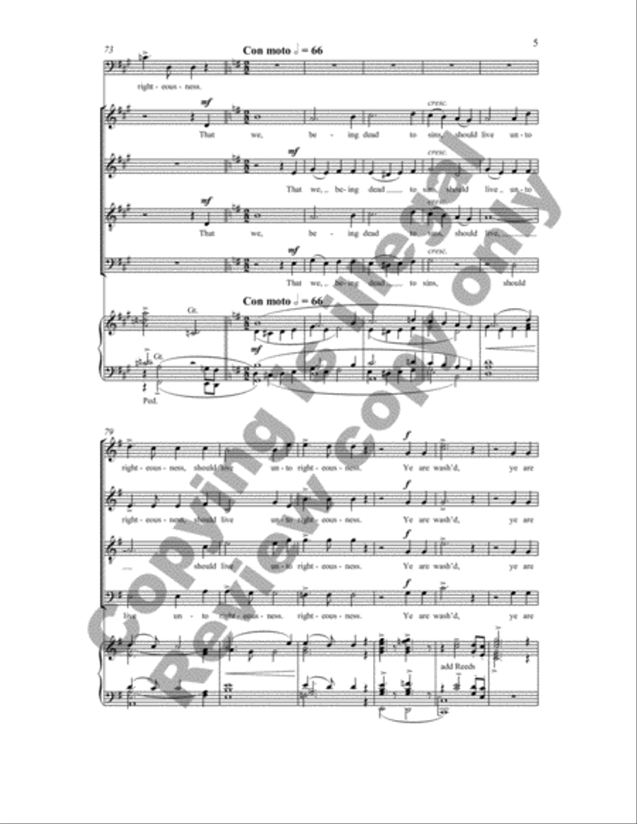 Greater Love Hath No Man (Choral Score) 4-Part scores gallery preview page 14