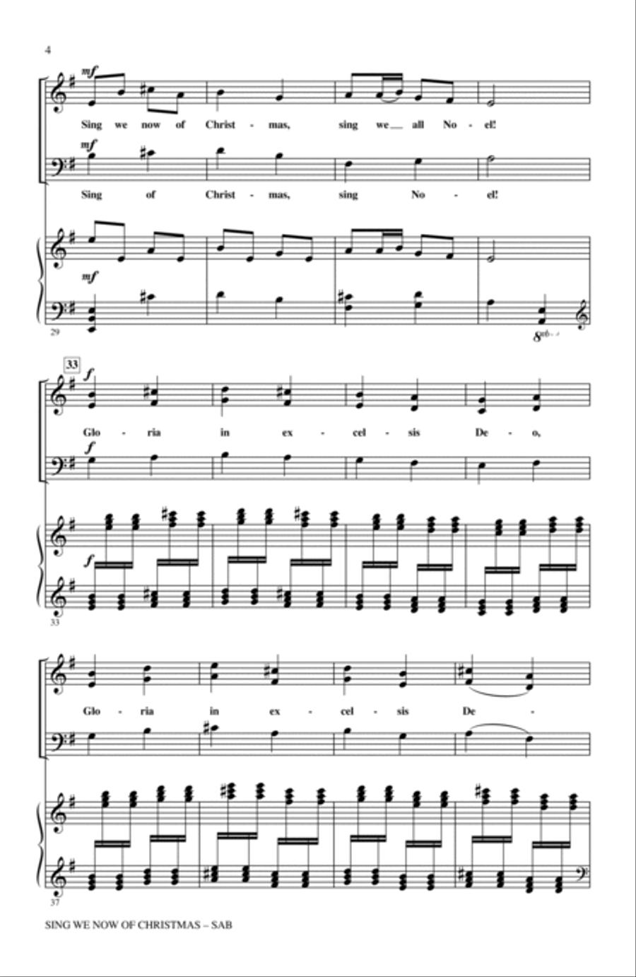 Sing We Now Of Christmas 3-Part scores gallery preview page 3