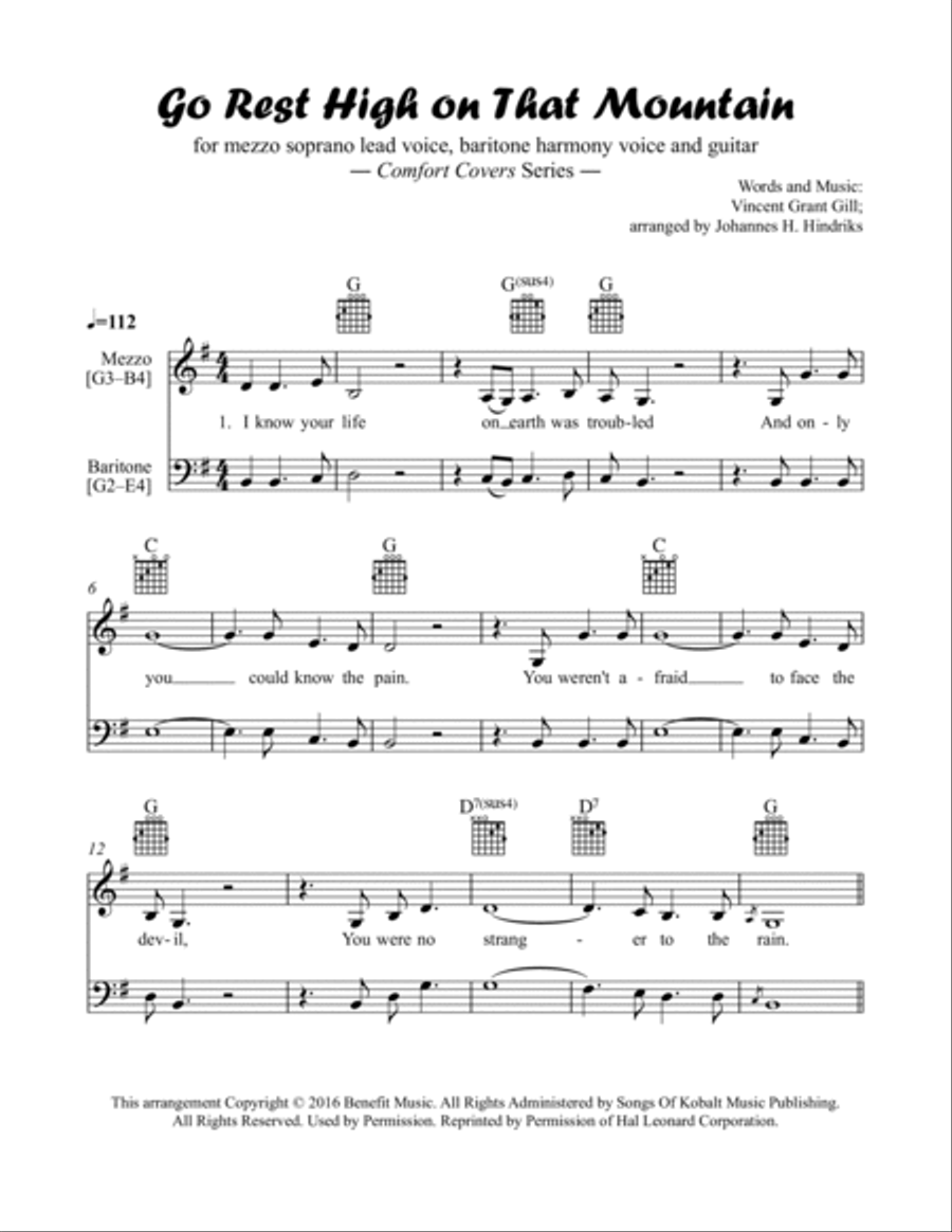 Go Rest High On That Mountain Piano scores gallery preview page 2