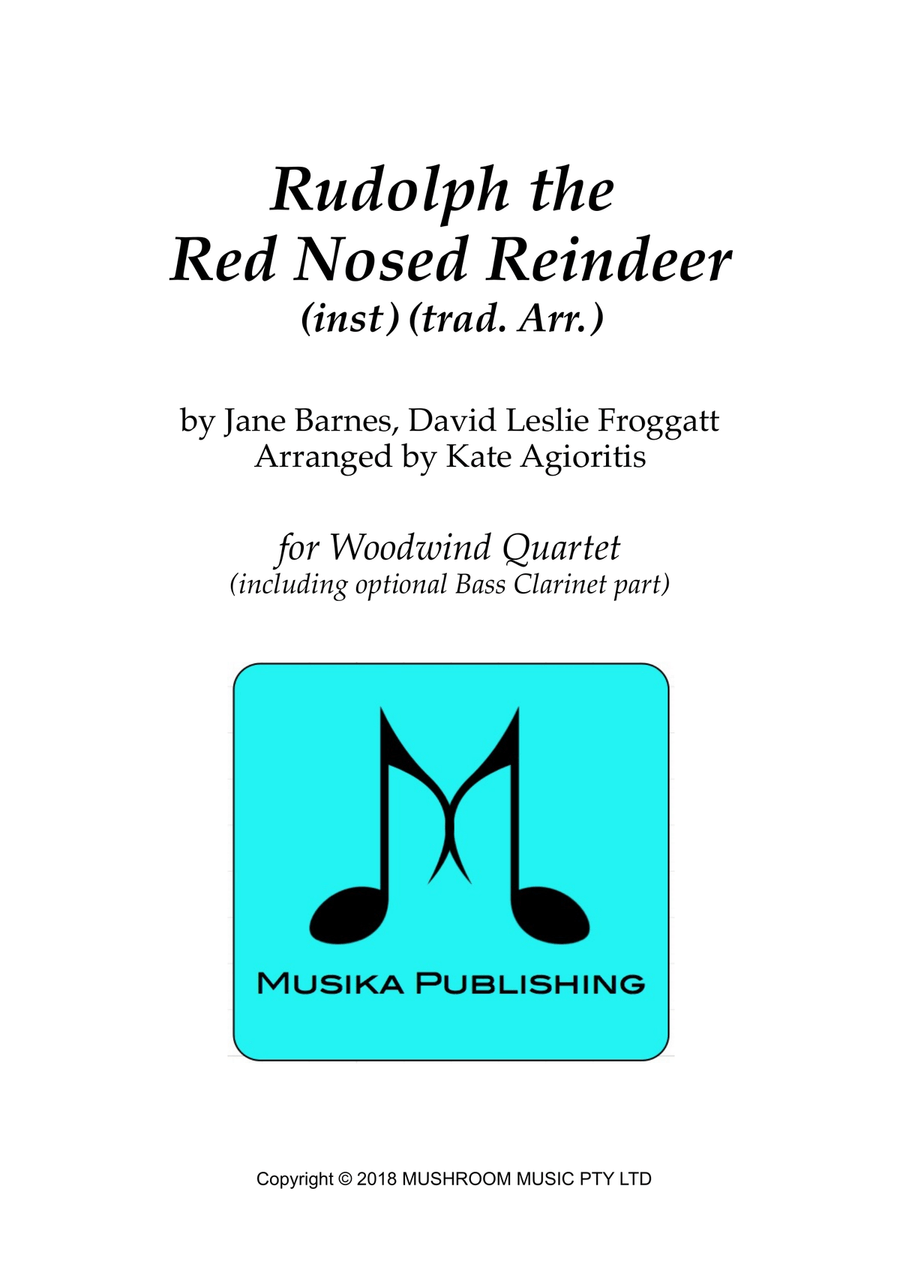 Rudolph The Red-nosed Reindeer Woodwind Quartet scores gallery preview page 1