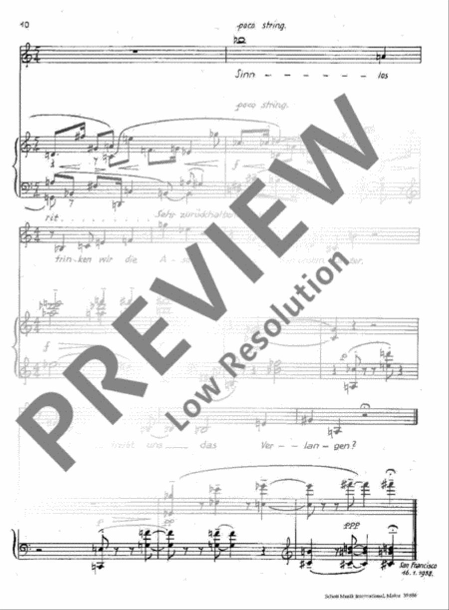 5 Lieder nach Kafka Voice Solo scores gallery preview page 13