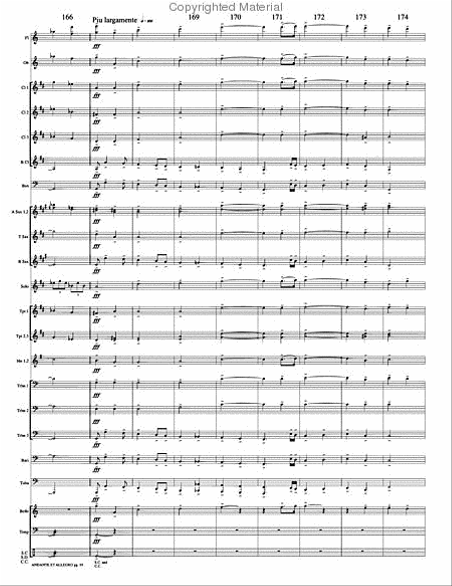 Andante et Allegro Andante et Allegro Concert Band scores gallery preview page 22