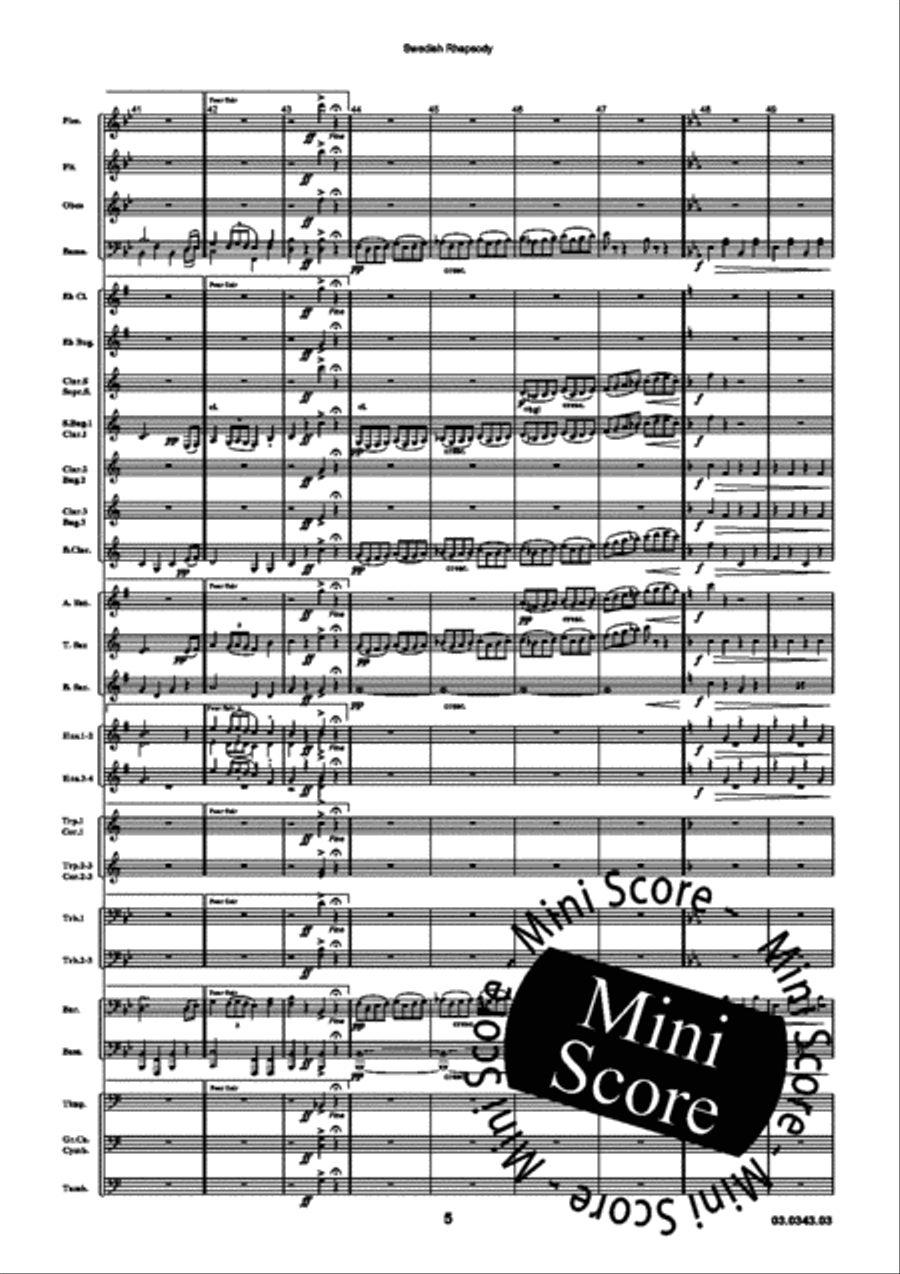 Swedish Rhapsody Concert Band scores gallery preview page 11