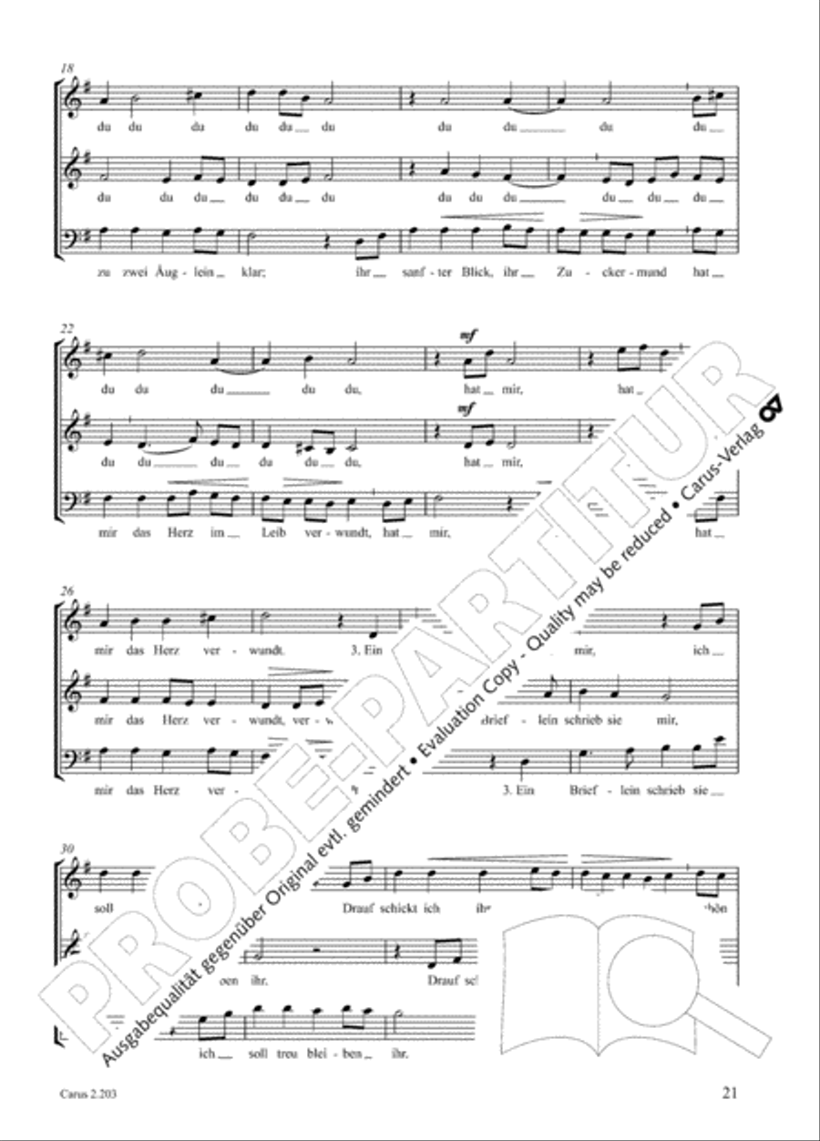 Loreley. Folk songs for choir (Loreley. Volkslieder fur Chor) Choir scores gallery preview page 28