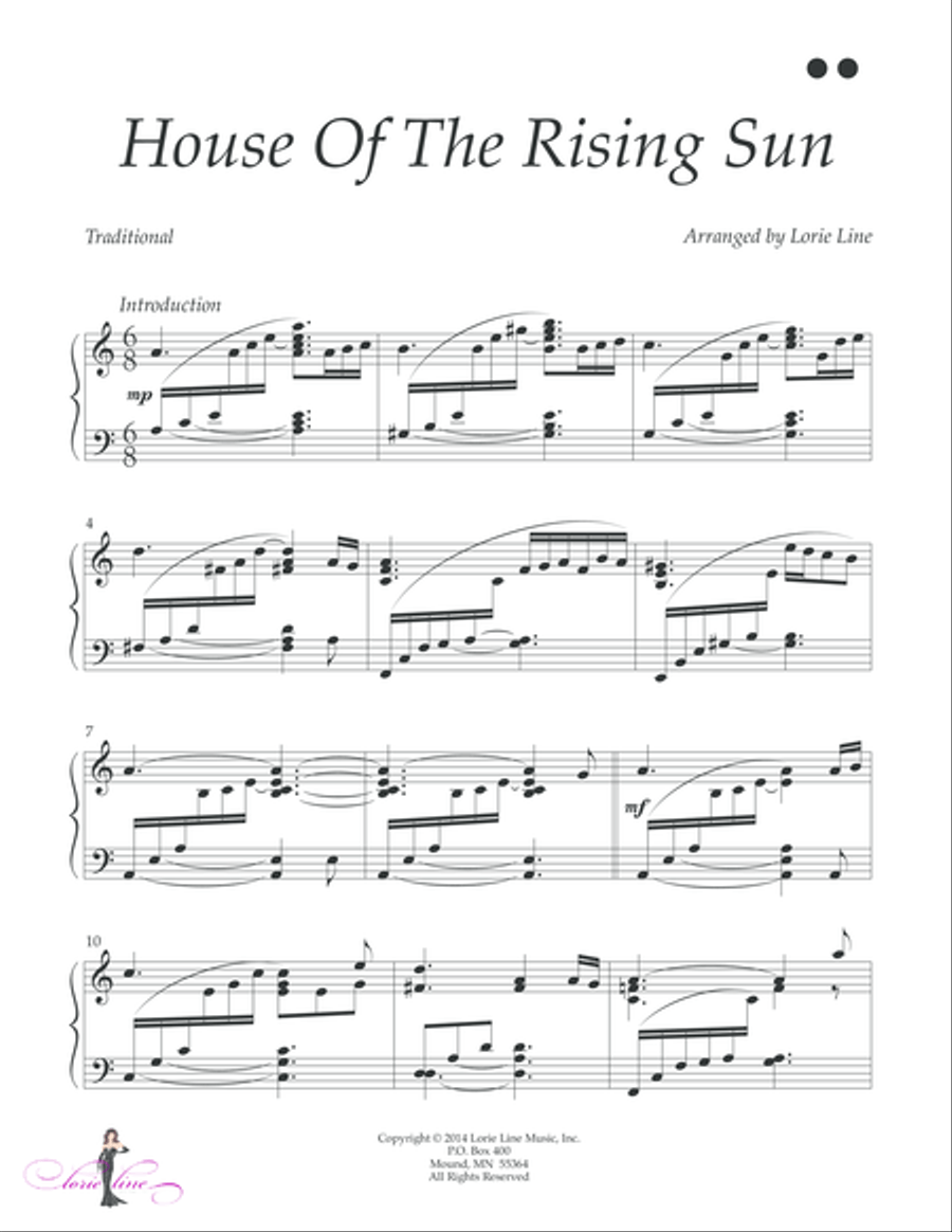 House Of The Rising Sun House Of The Rising Sun Piano Solo scores gallery preview page 2