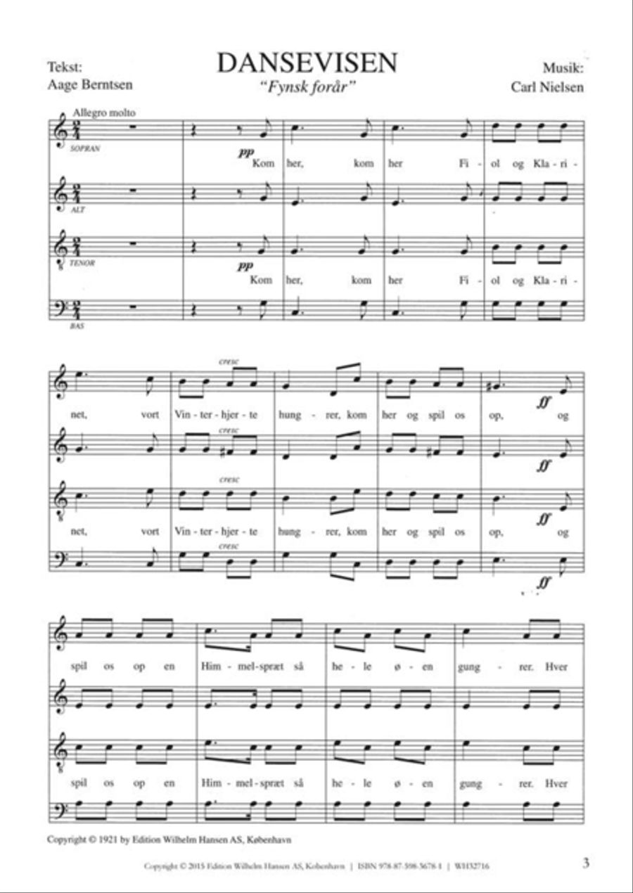 Vi Fejrer Carl August Nielsen 4 Songs 4-Part scores gallery preview page 3