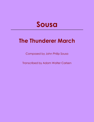 Book cover for The Thunderer March