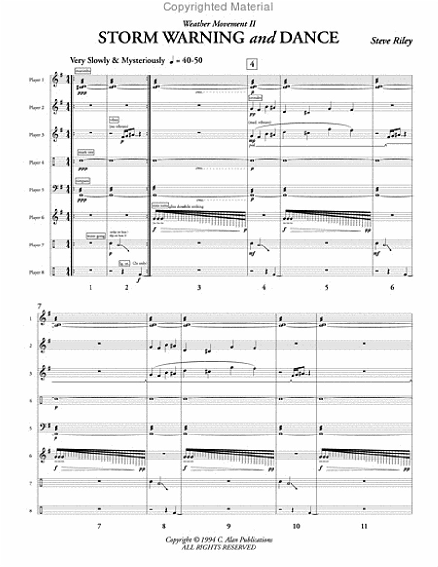 Storm Warning and Dance Percussion Ensemble scores gallery preview page 2
