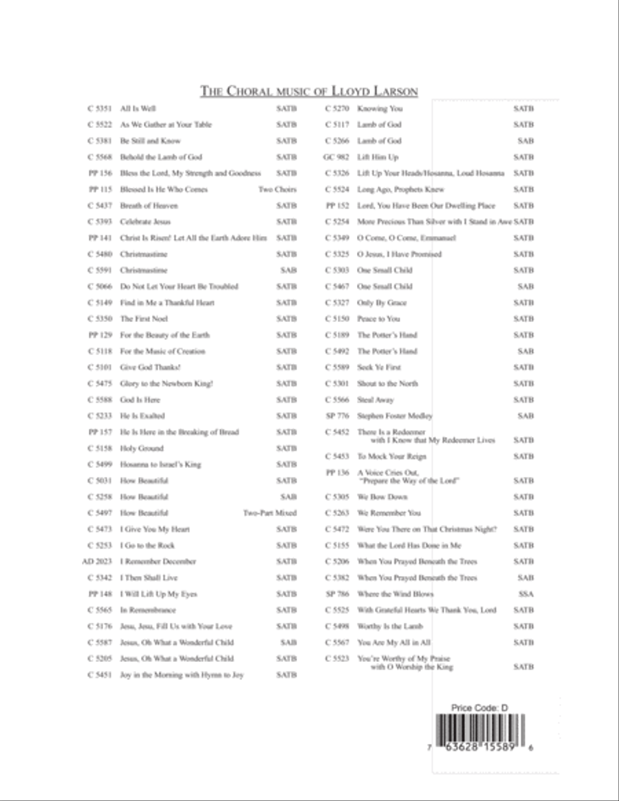 Seek Ye First 4-Part scores gallery preview page 12