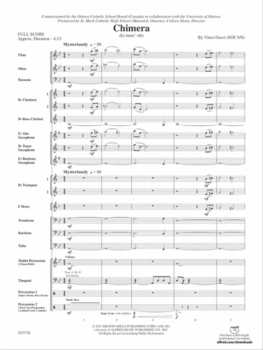 Chimera: Score Concert Band scores gallery preview page 3