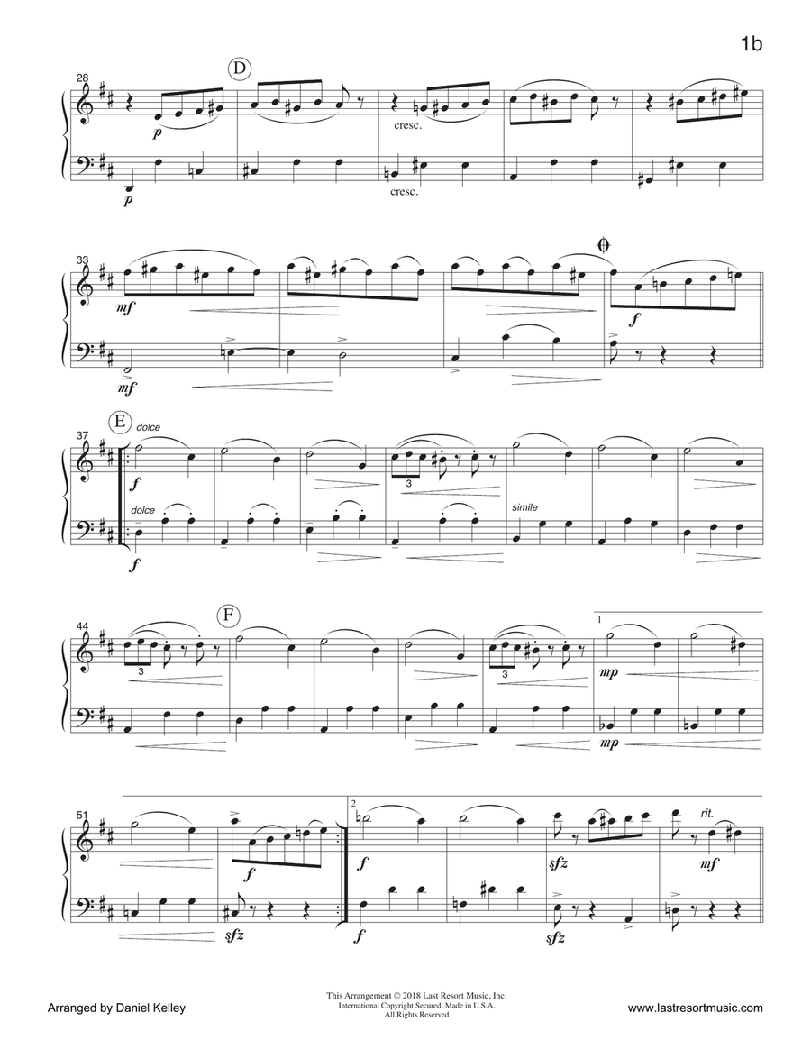 Waltz of the Flowers from The Nutcracker for Violin & Cello Duet Music for Two (or Flute or Oboe & B Small Ensemble scores gallery preview page 3