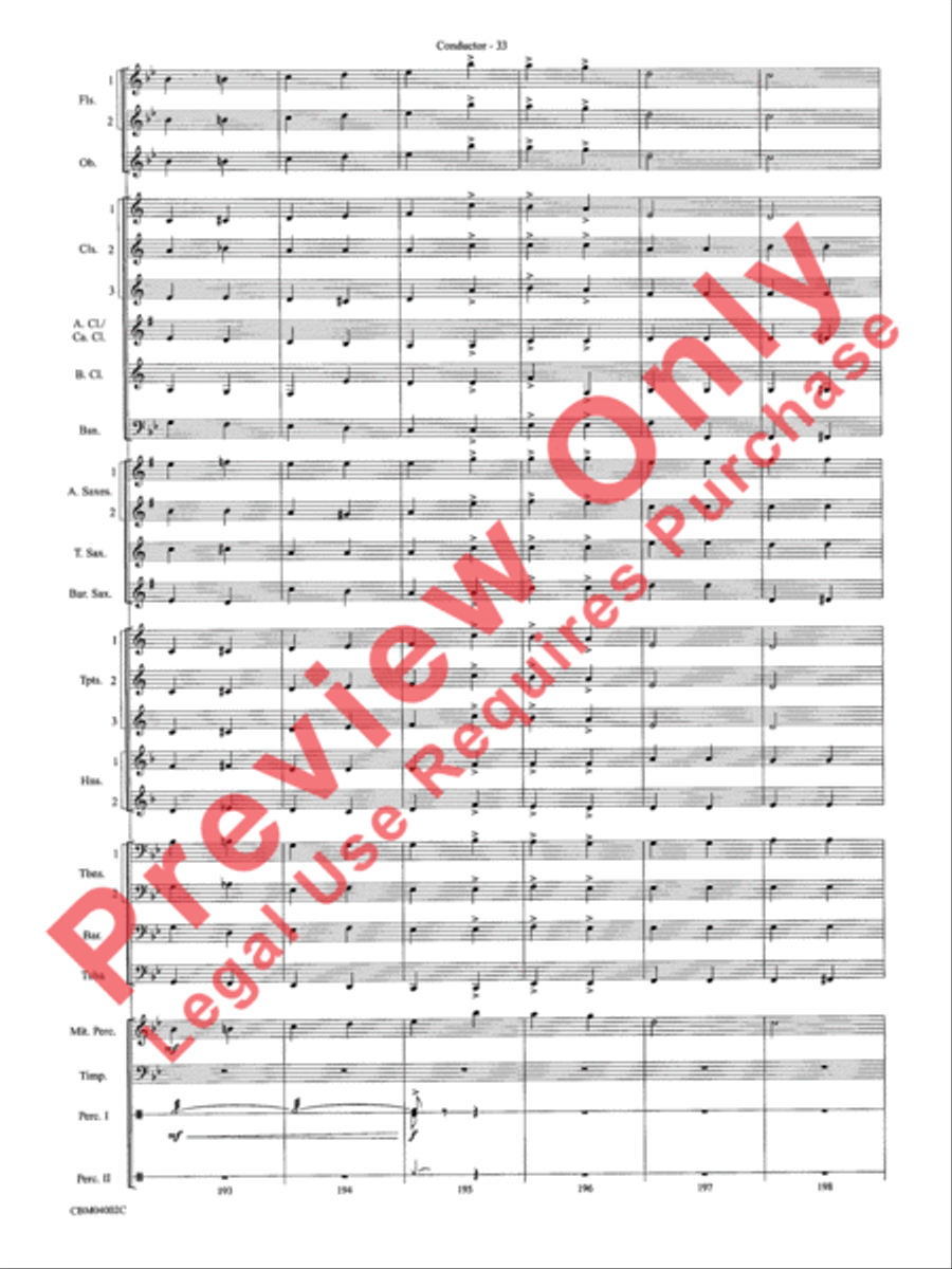 The Dam Busters Concert March Concert Band scores gallery preview page 36