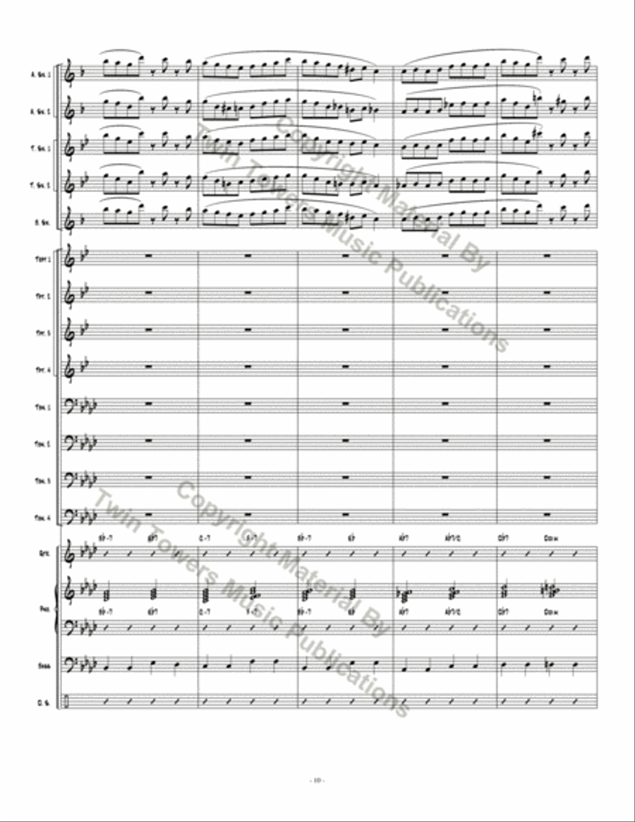Don't Get Caught Don't Get Caught Jazz Ensemble scores gallery preview page 10