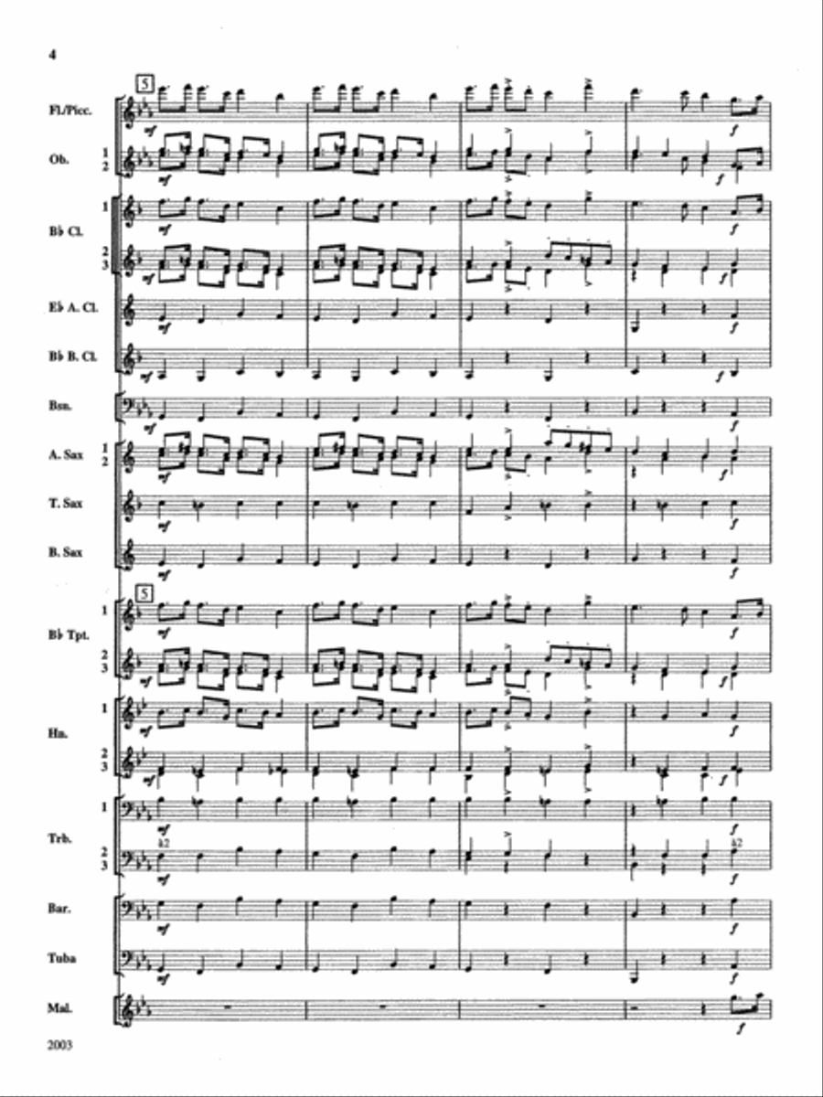 A Percy Grainger Suite: Score Concert Band scores gallery preview page 4