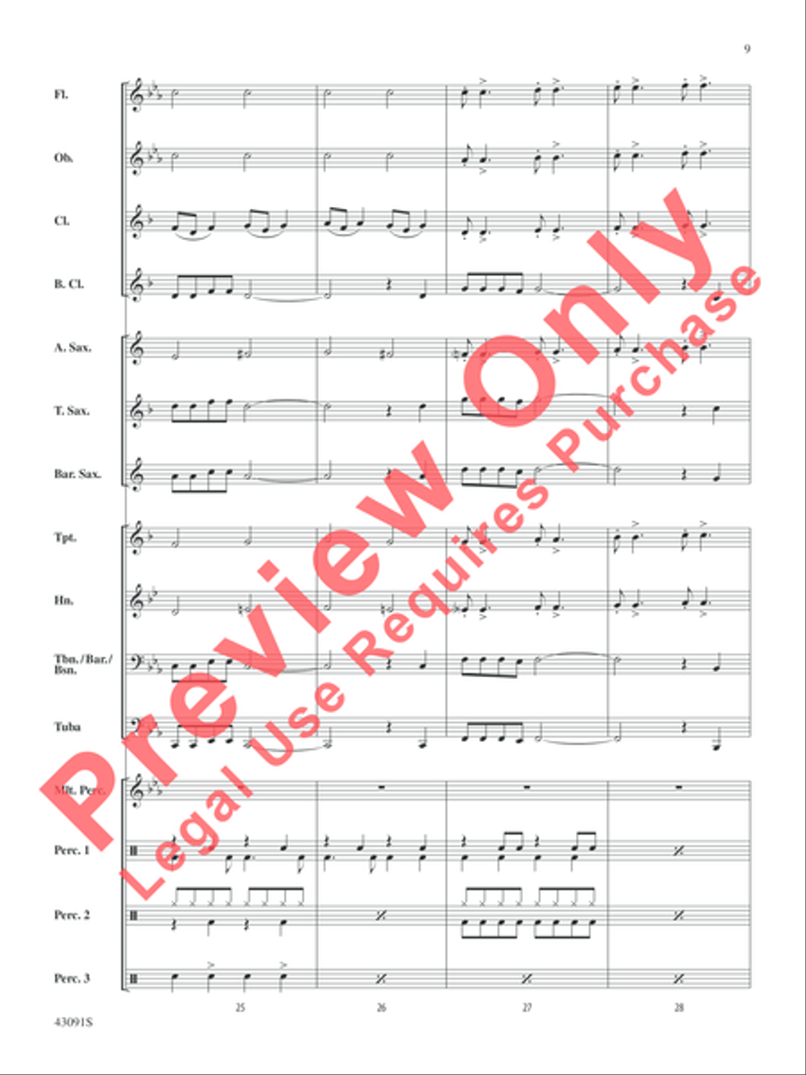 Riders on the Storm Concert Band scores gallery preview page 9