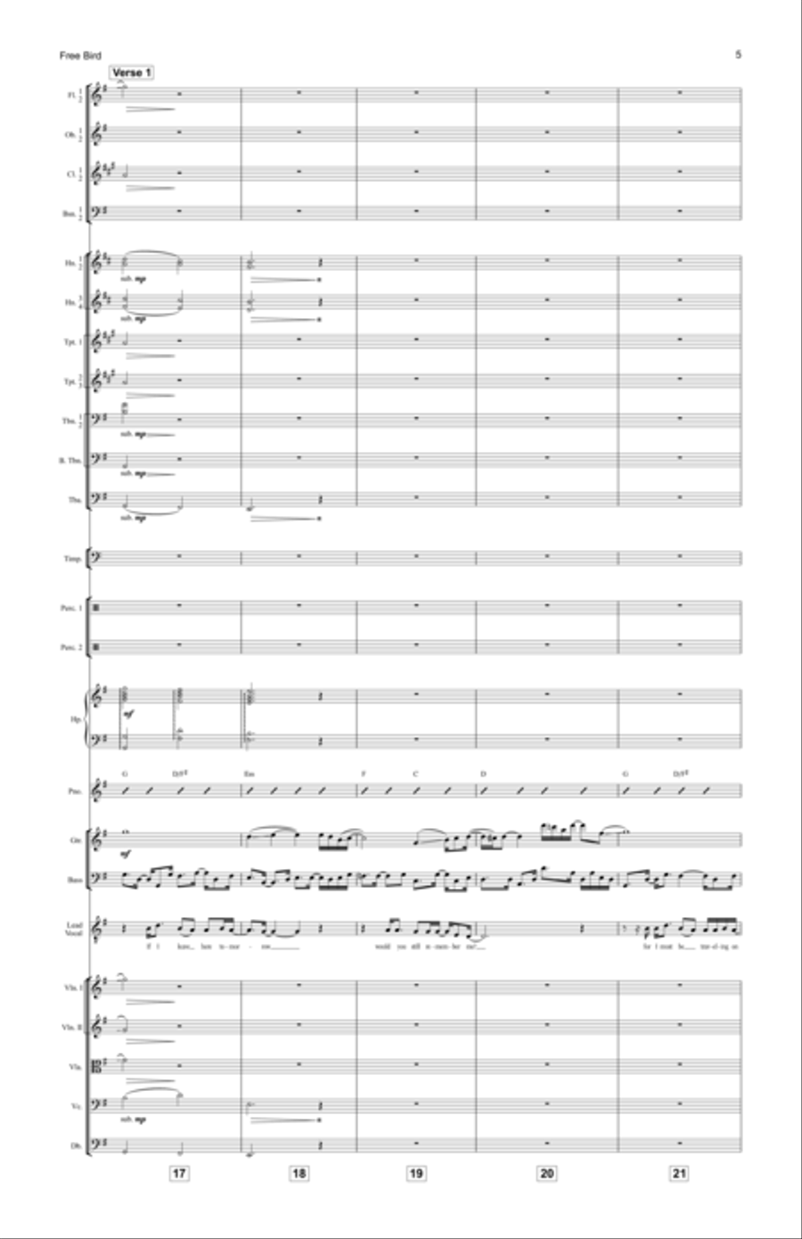 Free Bird Free Bird Full Orchestra scores gallery preview page 5