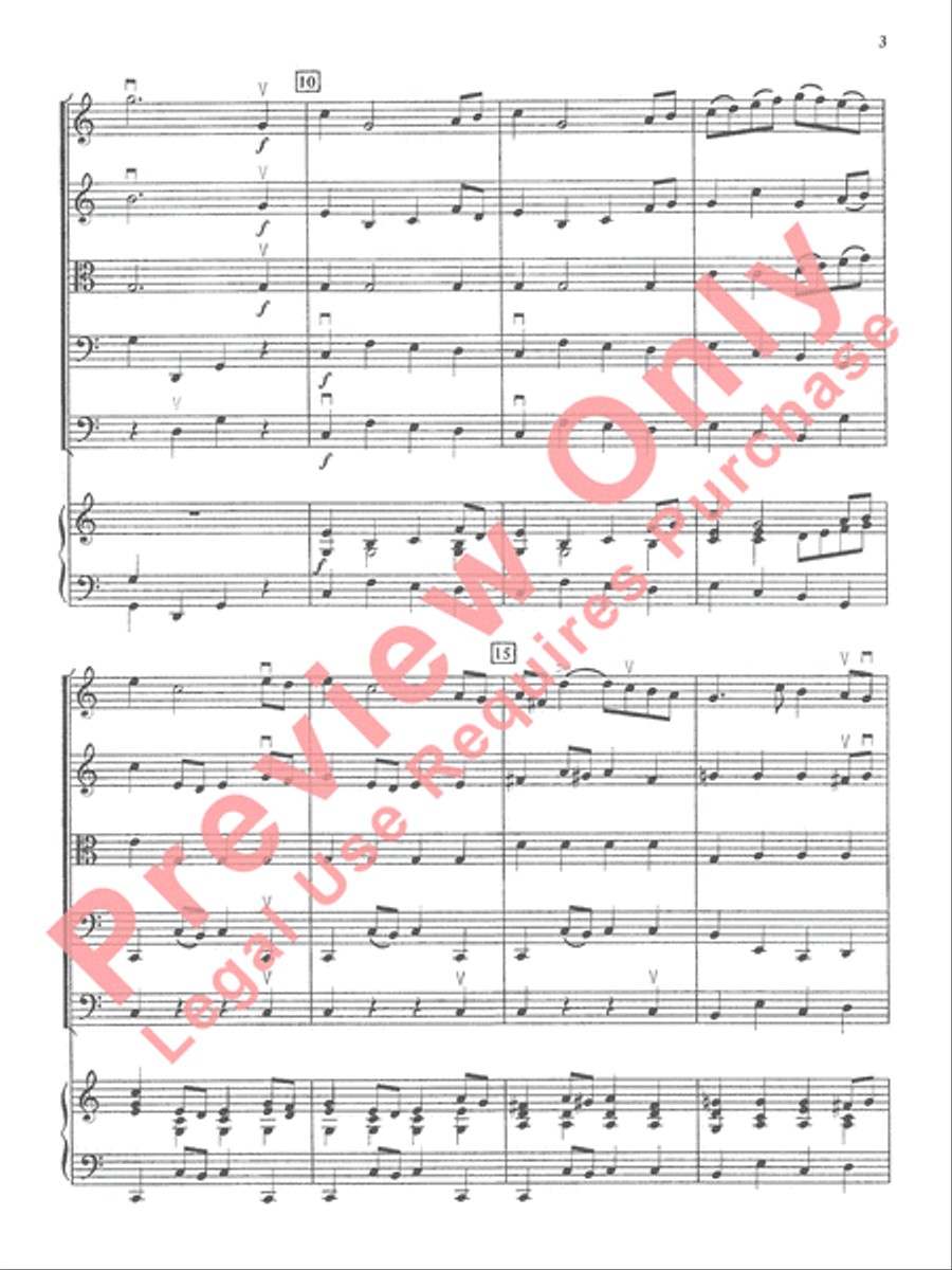 Bach Suite for String Orchestra String Orchestra scores gallery preview page 4