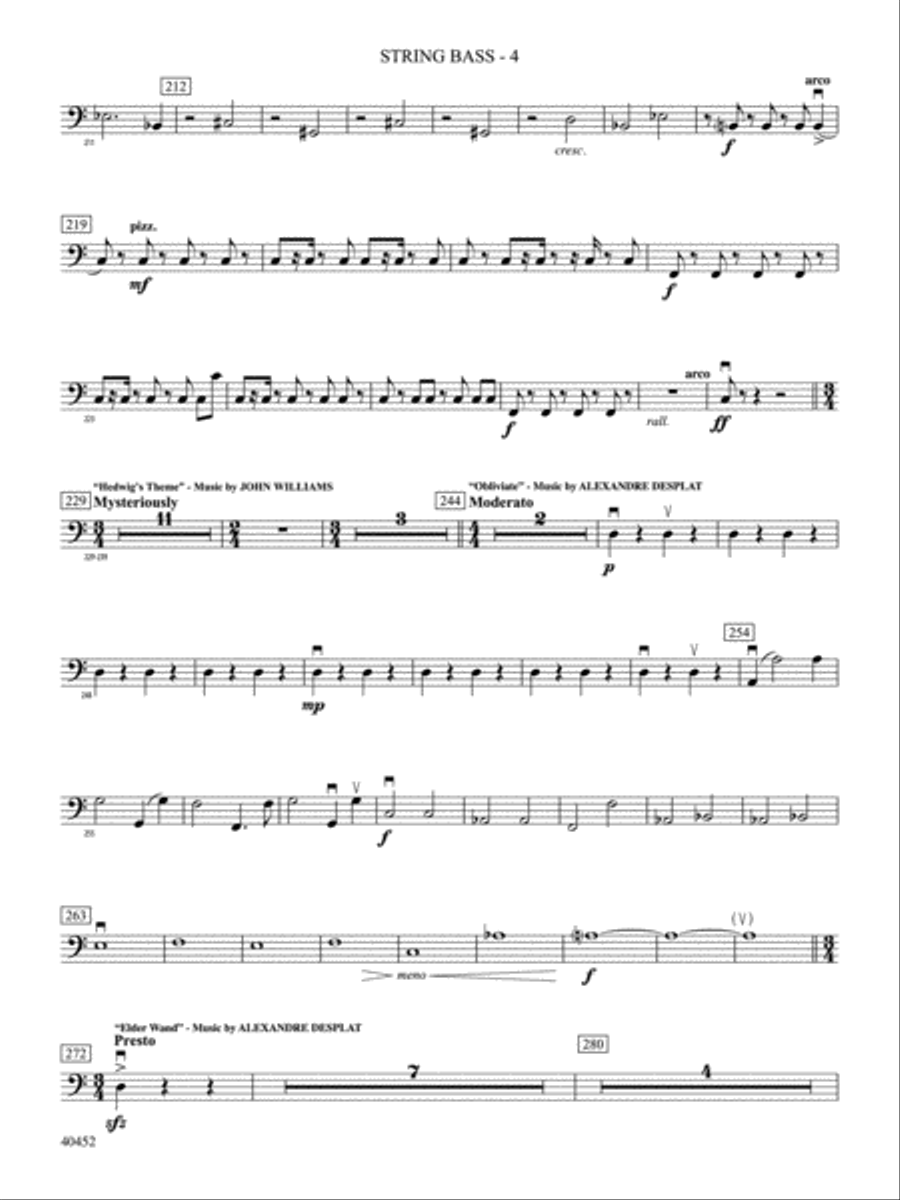 The Complete Harry Potter: String Bass Full Orchestra scores gallery preview page 4
