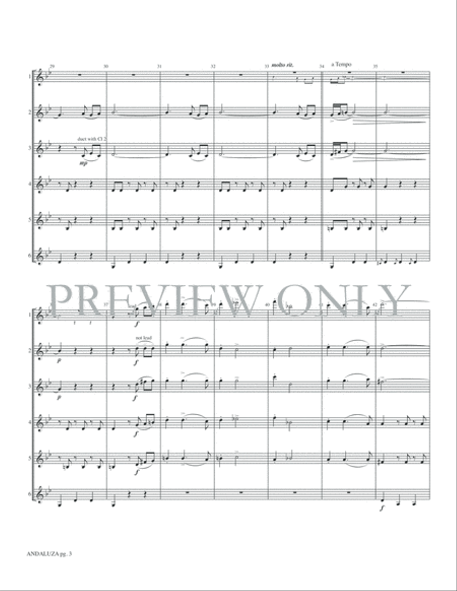 Andaluza -- Spanish Dance No. 5 Small Ensemble scores gallery preview page 5