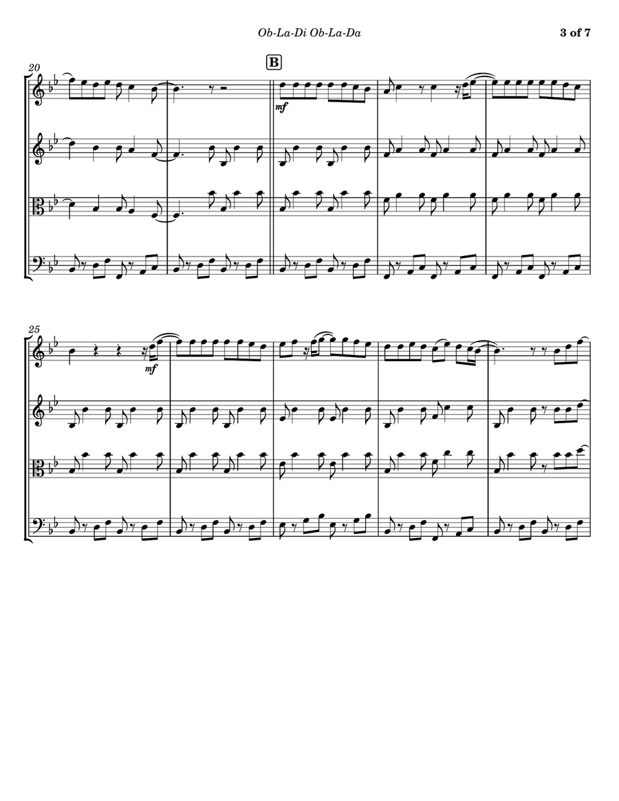 Ob-la-di, Ob-la-da String Trio scores gallery preview page 3
