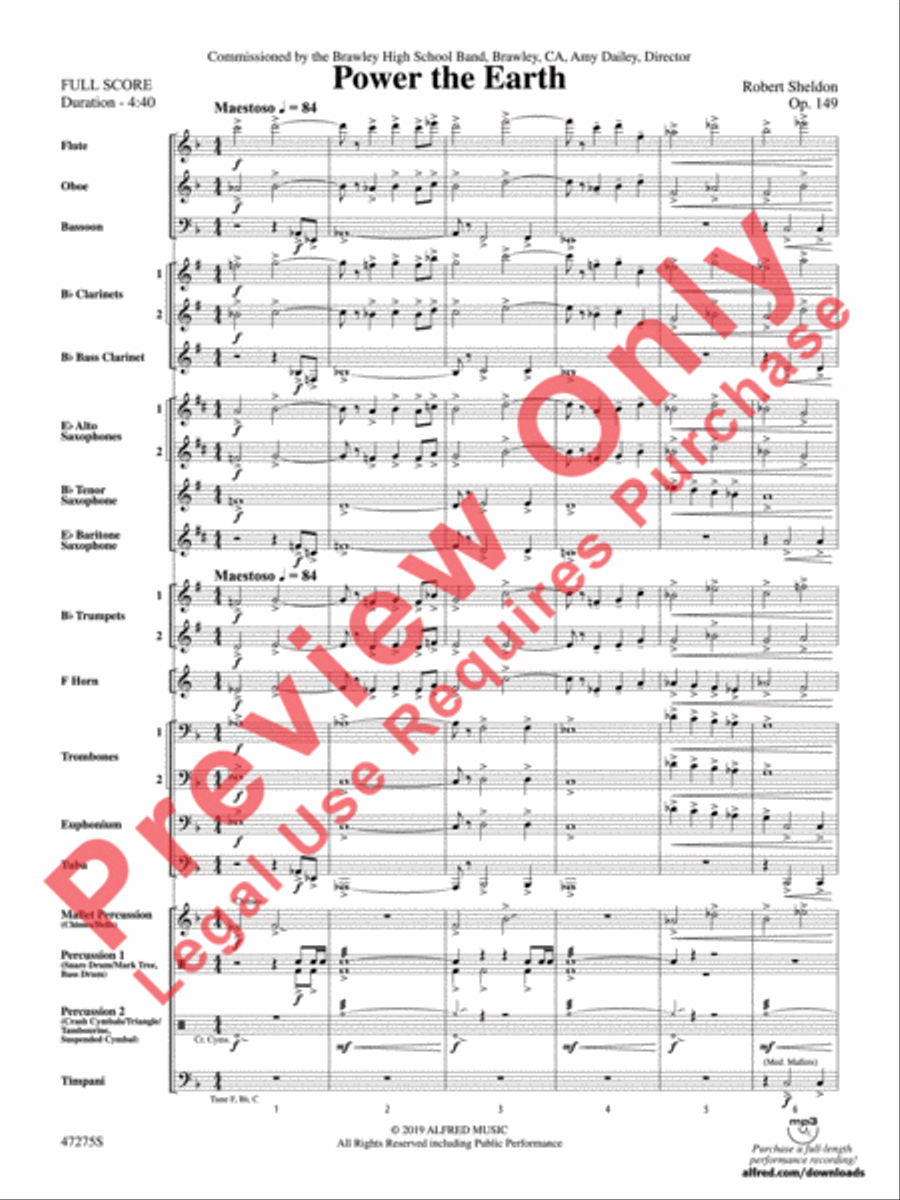 Power the Earth Concert Band scores gallery preview page 3