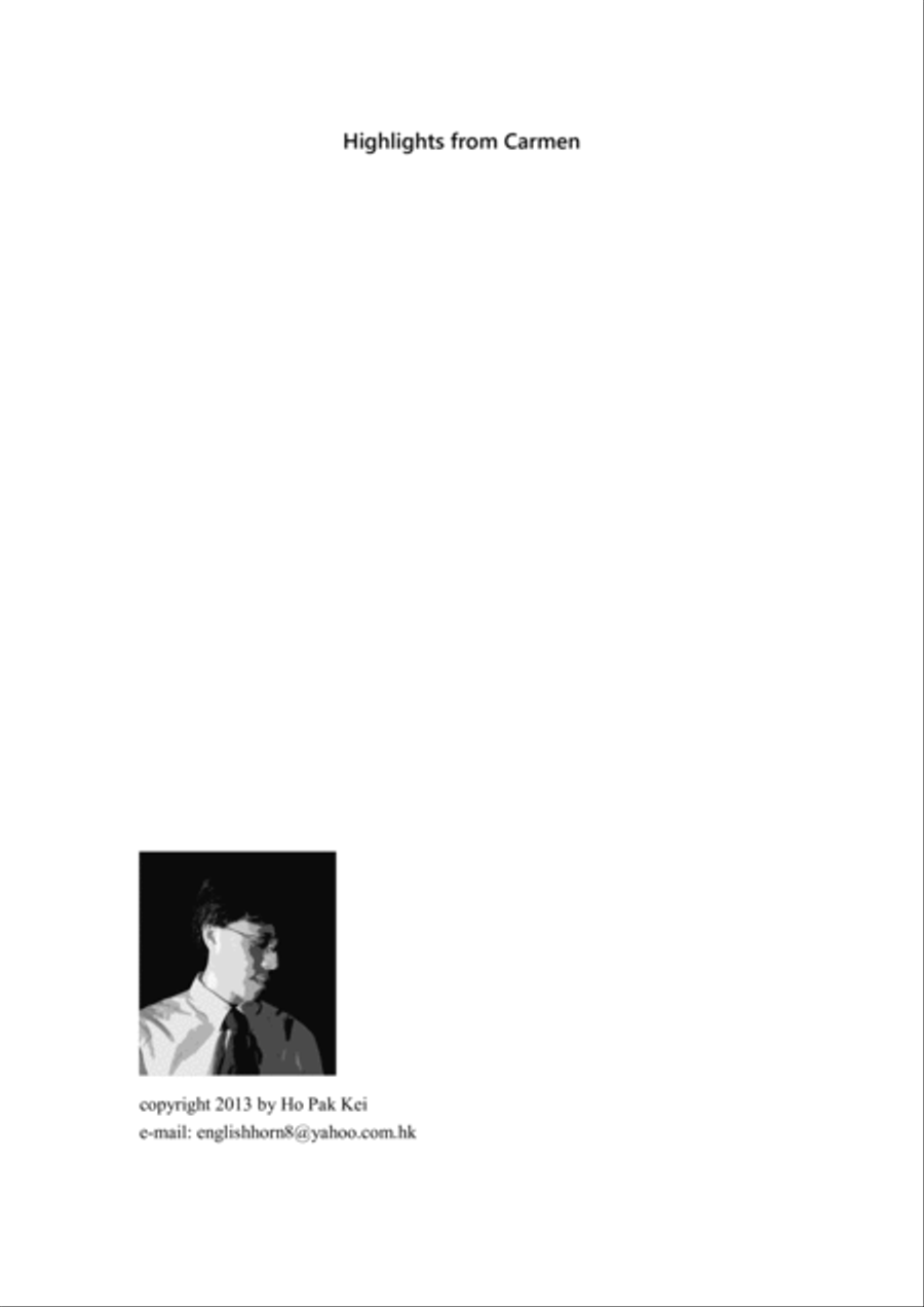 Highlights from Carmen for woodwind ensemble Woodwind Ensemble scores gallery preview page 2