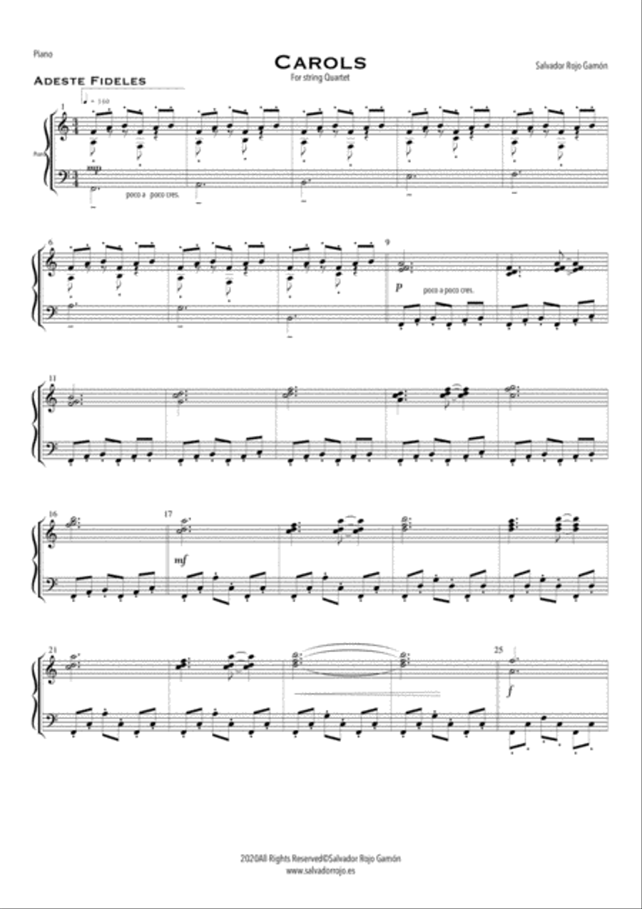 Adeste fideles for Piano Adeste fideles for Piano Piano Solo scores gallery preview page 2