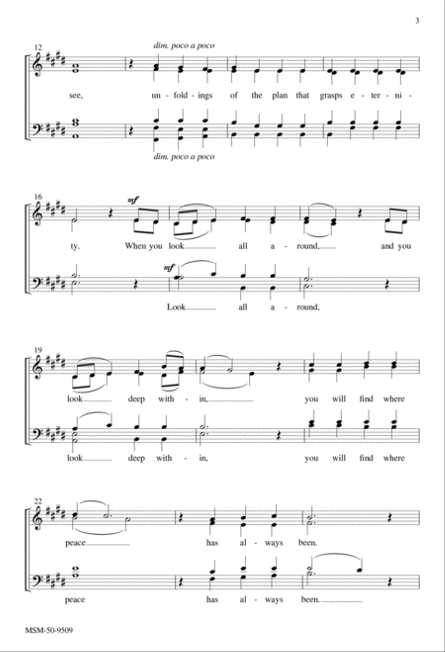 Where Peace Has Always Been 4-Part scores gallery preview page 3