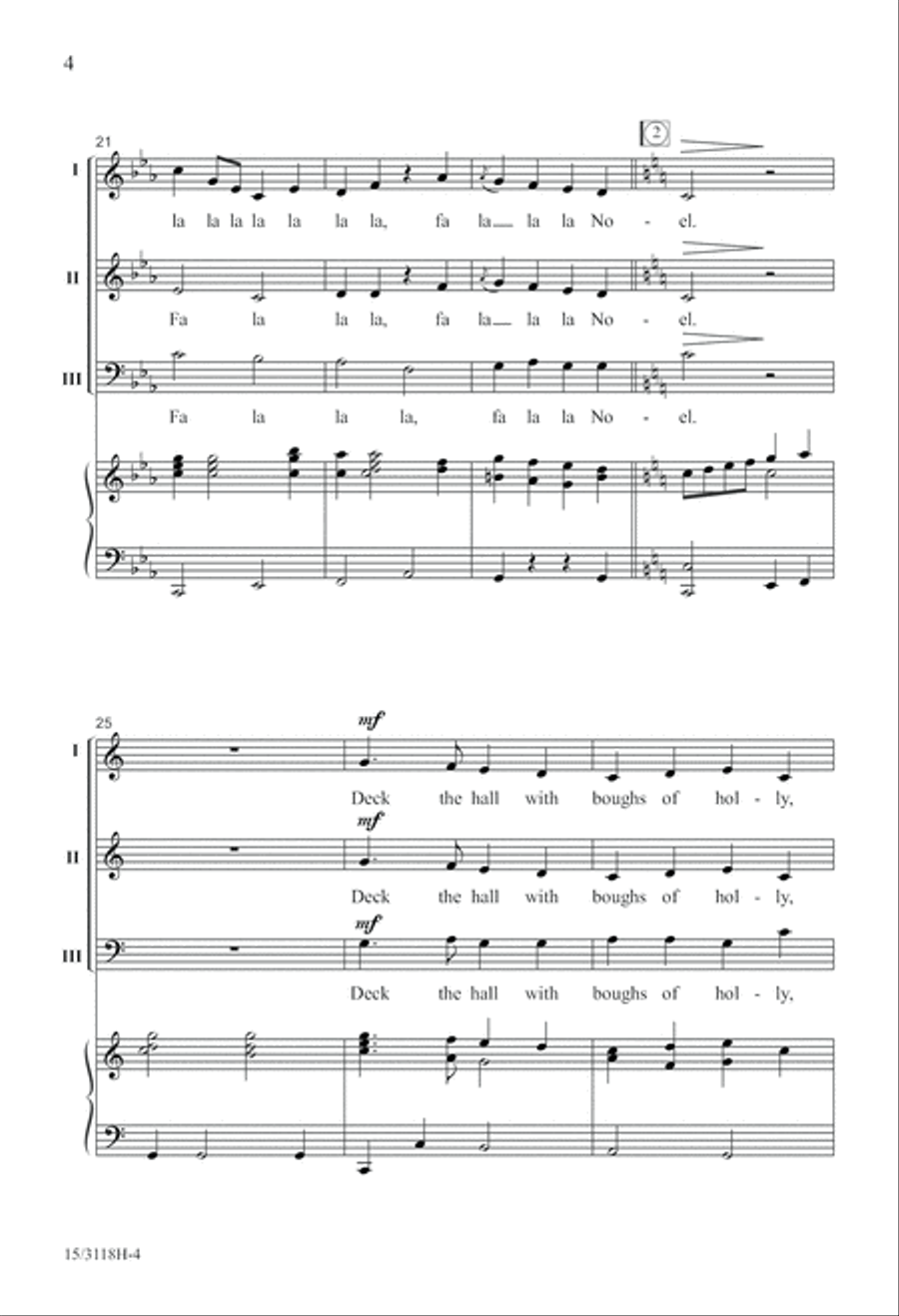 Fa La La Noel Fa La La Noel 3-Part scores gallery preview page 5