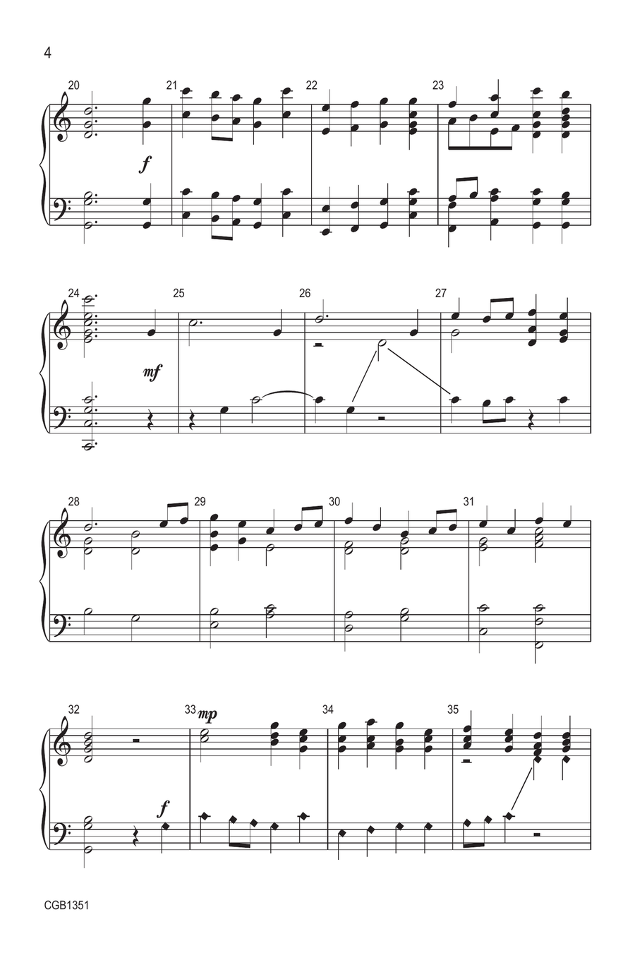 Hosanna, Loud Hosanna Handbell Choir scores gallery preview page 4