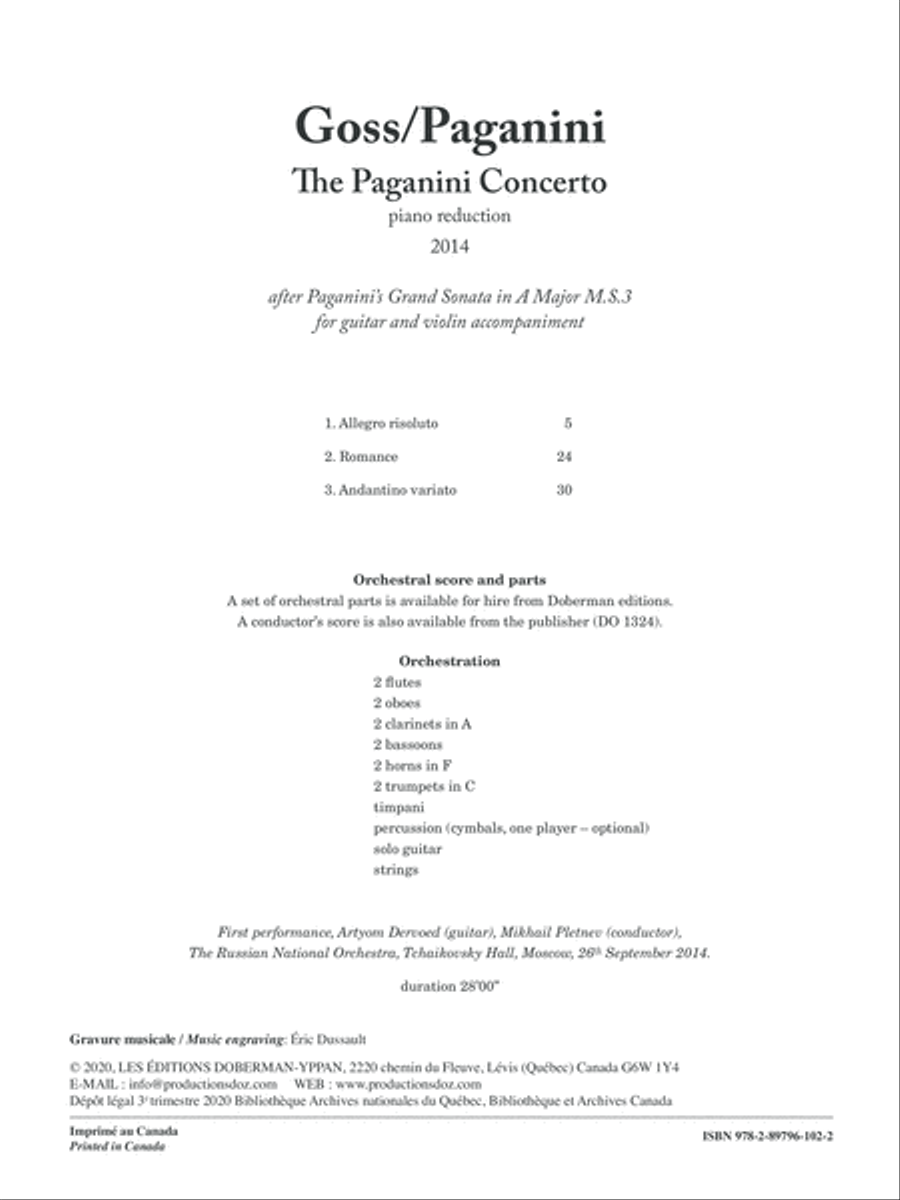 The Paganini Concerto (piano reduction) Classical Guitar scores gallery preview page 2