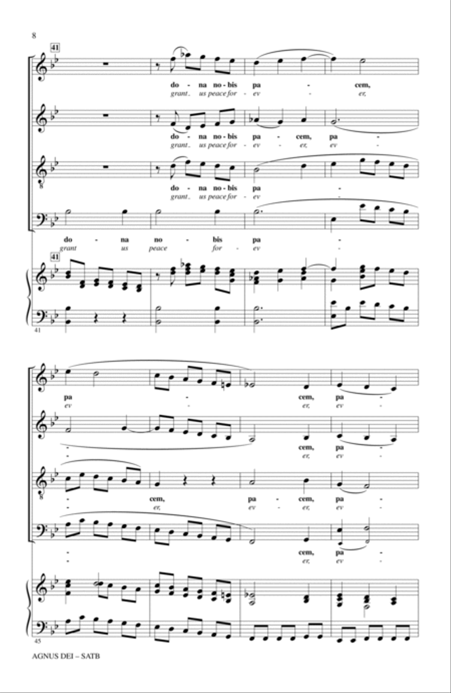 Agnus Dei Agnus Dei 4-Part scores gallery preview page 6