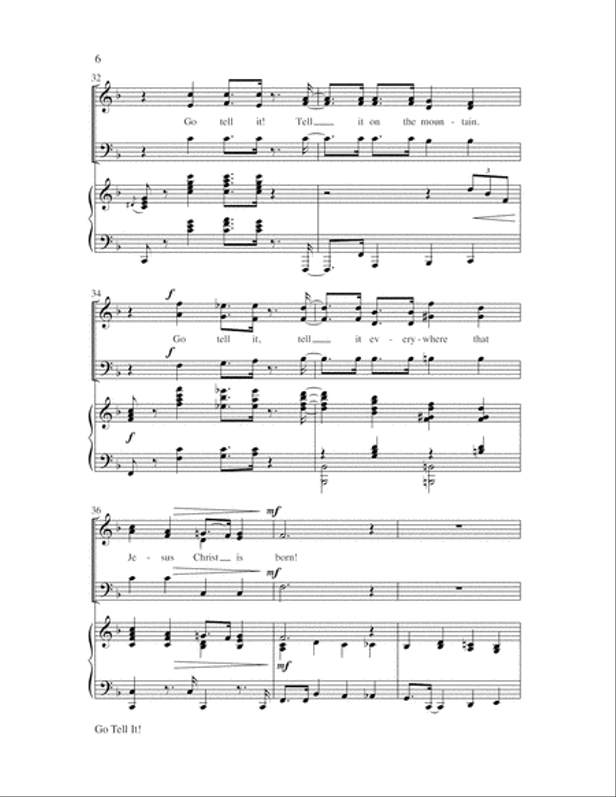 Go Tell It! Choir scores gallery preview page 6
