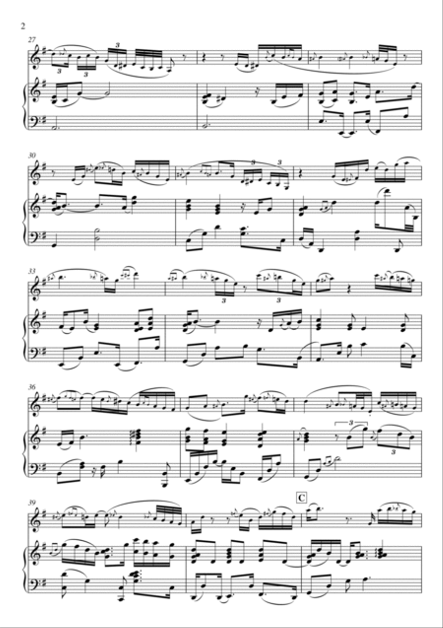 Bach - Minuet in D Minor, BWV Anh. 132 (violin & piano) Violin Solo scores gallery preview page 2